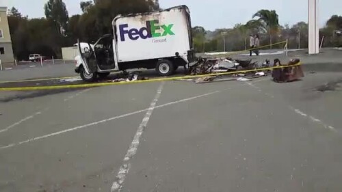 FEDX EX LITHIUM BATTERY EXPLOSION AGAIN!!! ION (compressed)